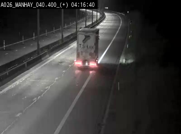 Webcam autoroute A26/E25 à hauteur de Manhay, avant la jonction avec la N651 en direction de Luxembourg - BK 40.4