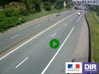 Caméra autoroutière sur l'A47 à hauteur de Givors, a proximité de Lyon. La webcam est orientée vers Lyon