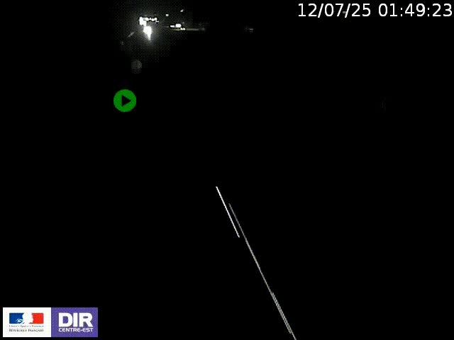 Webcam à Bron sur l'A43 à la jonction avec le boulevard périphérique de Lyon (D383). Vue orientée vers Lyon