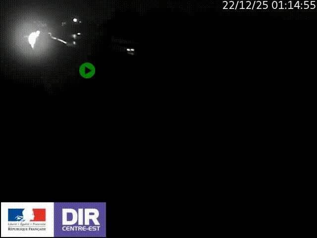 Caméra trafic à la jonction entre l'A46 (Rocade-est de Lyon) et l'A42 à hauteur de Vault-en-Velin en direction de Marseille