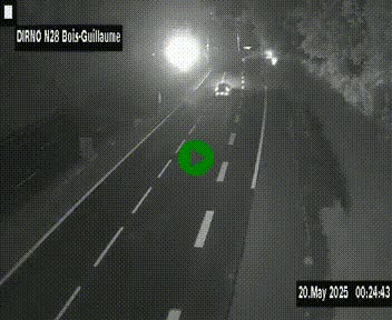 Webcam routière à hauteur de Bois-Guillaume en périphérie de Rouen. Vue orientée vers Rouen