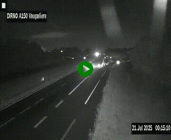 Webcam autoroute A150 à hauteur de La Vaupalière en périphérie de Rouen. Vue orientée vers Rouen