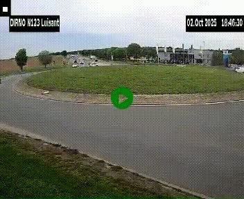 Webcam en périphérie de Chartres sur la N123, à hauteur de Luisant. Vue orientée vers Chartres