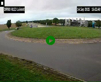 Webcam en périphérie de Chartres sur la N123, à hauteur de Luisant. Vue orientée vers Chartres