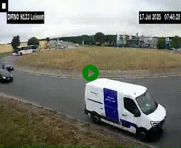 Webcam en périphérie de Chartres sur la N123, à hauteur de Luisant. Vue orientée vers Chartres