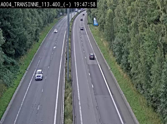 Caméra trafic E411 (A4) - Transinne direction Namur - BK 113.425