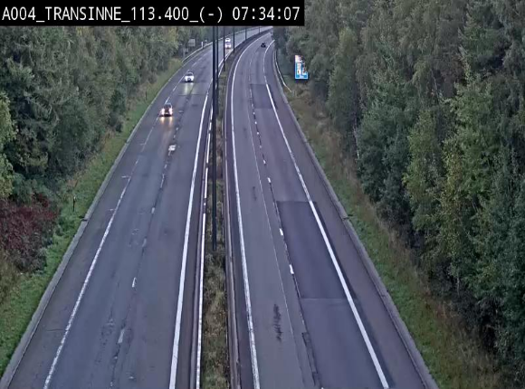 Caméra trafic E411 (A4) - Transinne direction Namur - BK 113.425