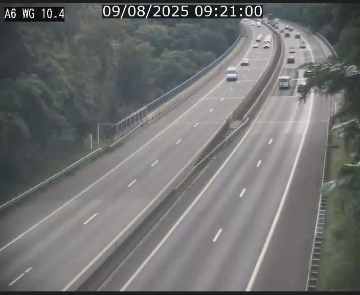 Traffic live webcam Luxembourg Mamer - A6 - BK 10.4 - direction Luxembourg/France/Allemagne