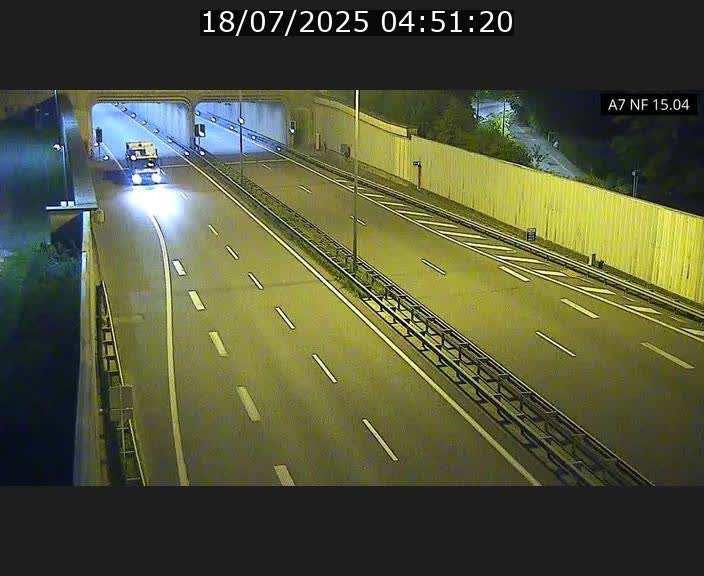 Caméra trafic Luxembourg - A7, Tunnel Mersch, entrée sud, direction Ettelbruck