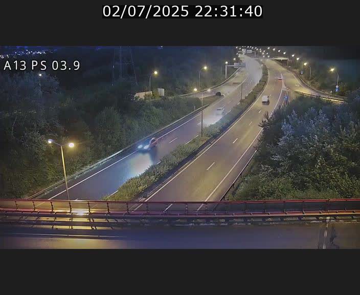 Traffic live webcam Luxembourg Ehlerange - A13 direction Esch-sur-Alzette - BK 6.8