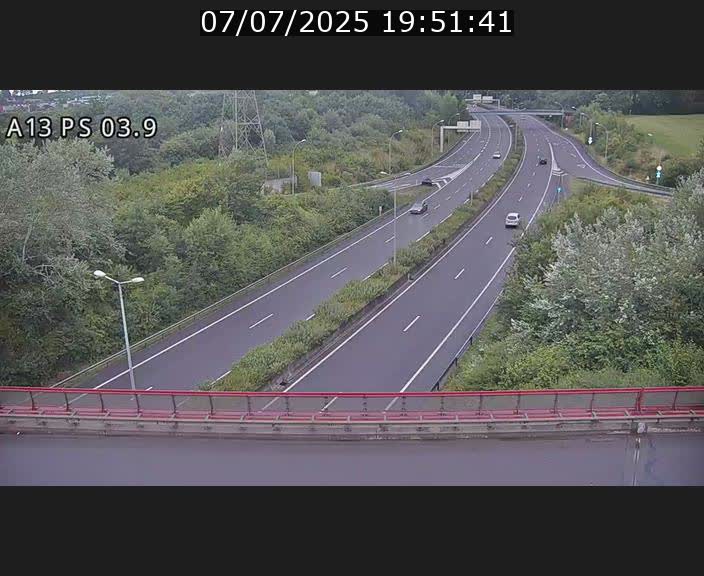 Traffic live webcam Luxembourg Ehlerange - A13 direction Esch-sur-Alzette - BK 6.8