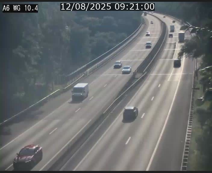 Traffic live webcam Luxembourg Mamer - A6 - BK 10.4 - direction Luxembourg/France/Allemagne