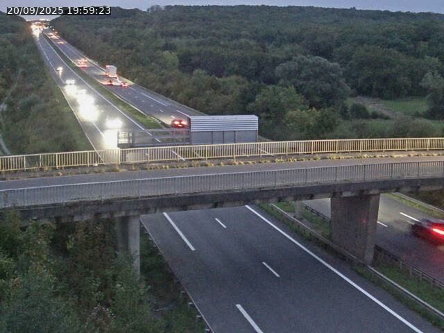 Caméra autoroute France - A31, Zoufftgen direction Luxembourg-ville, à la frontière entre la France et le Luxembourg