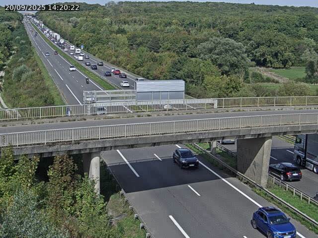 Caméra autoroute France - A31, Zoufftgen direction Luxembourg-ville, à la frontière entre la France et le Luxembourg