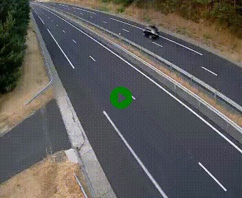 Caméra autoroute A75 à hauteur du col des Issartets en direction de Montpellier