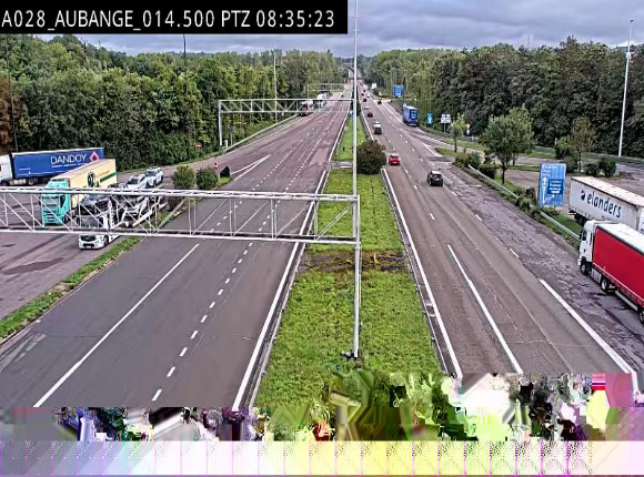 Webcam autoroute Belgique - Aubange - A28 direction Arlon - BK 14