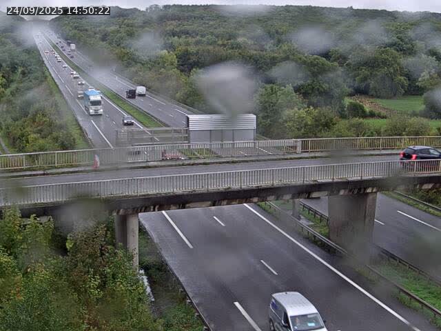 Caméra autoroute France - A31, Zoufftgen direction Luxembourg-ville, à la frontière entre la France et le Luxembourg