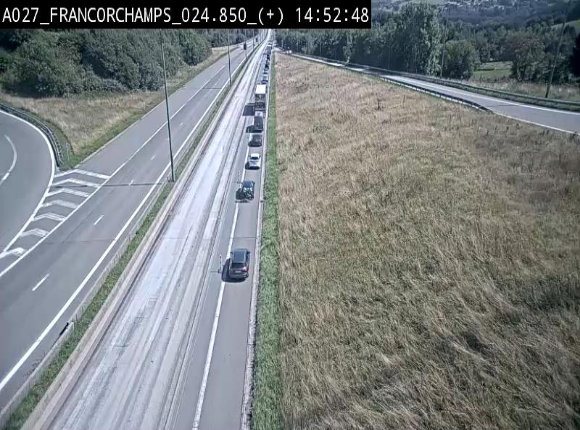 Caméra autoroutière à proximité du circuit de Spa-Francorchamps à Stavelot sur l'A27/E42