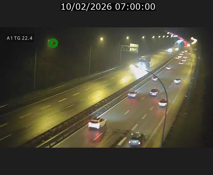 Traffic live webcam Luxembourg Flaxweiler - A1 direction Luxembourg - BK 22.4