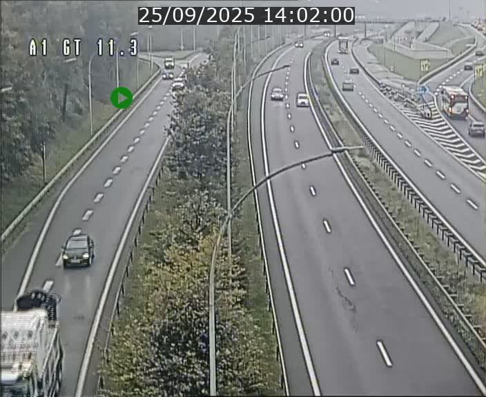 Traffic live webcam Luxembourg Senningerberg - A1 direction Allemagne - BK 11.3