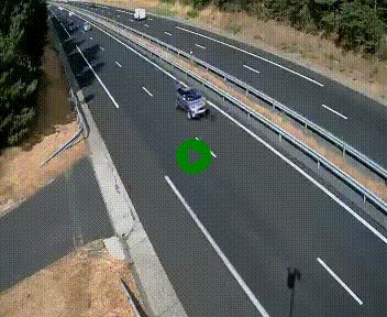 Caméra autoroute A75 à hauteur du col des Issartets en direction de Montpellier