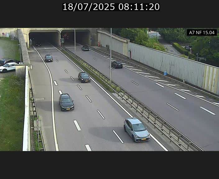 Caméra trafic Luxembourg - A7, Tunnel Mersch, entrée sud, direction Ettelbruck