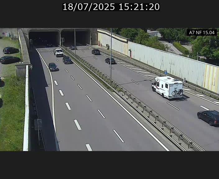 Caméra trafic Luxembourg - A7, Tunnel Mersch, entrée sud, direction Ettelbruck