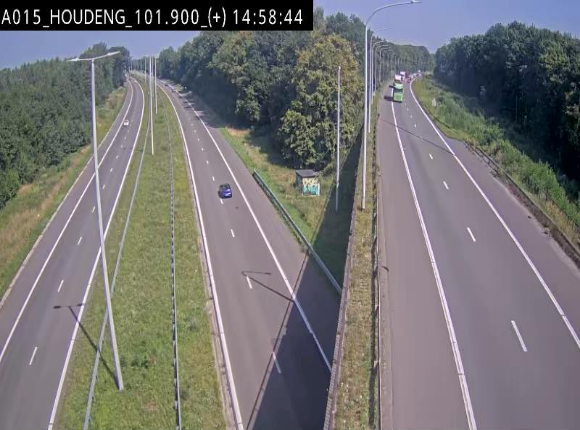Webcam autoroute Belgique - Houdeng-Goegnies - Jonction E19/E42 direction Tournai/Mons - BK 101.85