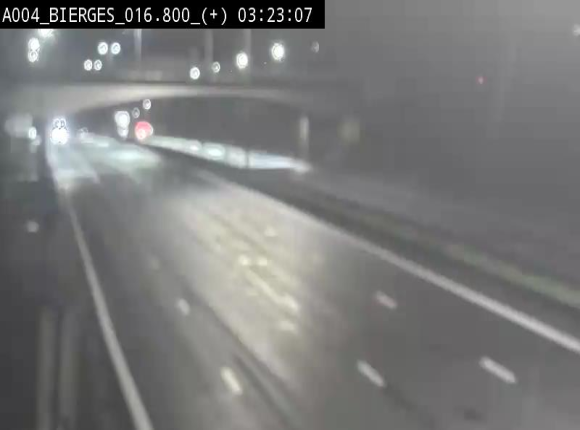 Webcam à Wavre, à hauteur de la sortie 5 Bierges. Vue orientée vers Namur