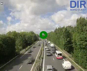 Webcam sur le périphérique de Caen (N814) à l'est de la ville, à Mondeville hauteur de la sortie 2, Presqu'île-Rives de l'Orne, au bout de l'autoroute A13