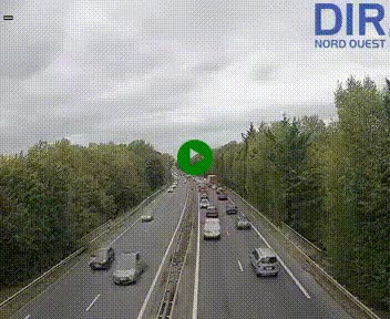Webcam sur le périphérique de Caen (N814) à l'est de la ville, à Mondeville hauteur de la sortie 2, Presqu'île-Rives de l'Orne, au bout de l'autoroute A13