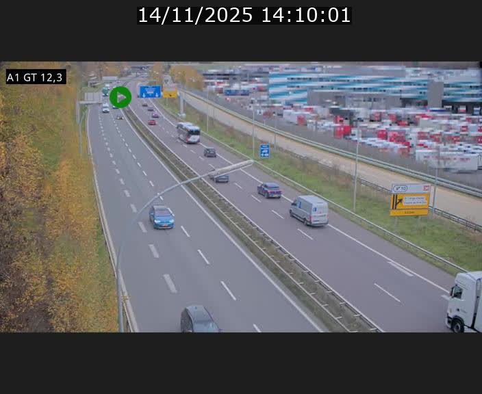 Traffic live webcam Luxembourg Senningerberg - A1 direction Allemagne - BK 12.3