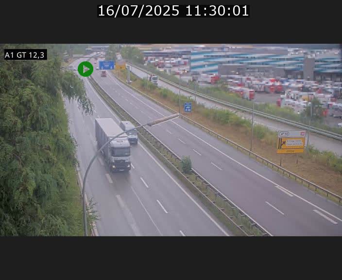 Traffic live webcam Luxembourg Senningerberg - A1 direction Allemagne - BK 12.3