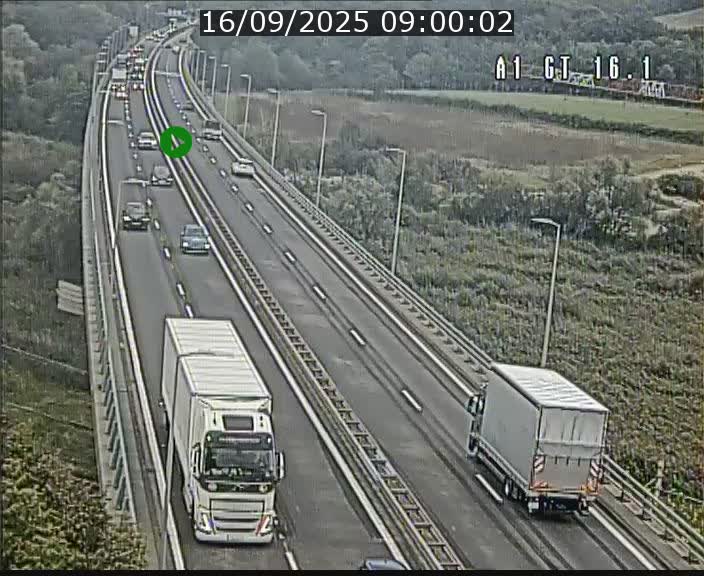 Traffic live webcam Luxembourg Niederanven - A1 direction Allemagne - BK 16.1