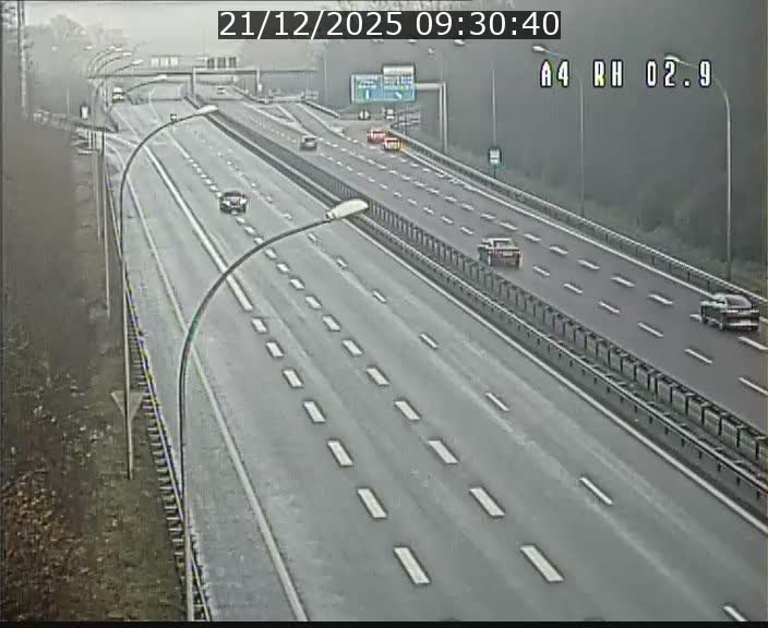 Webcam traffic A4 Luxembourg - BK 2.9 - Croix de Cessange (direction Luxembourg)