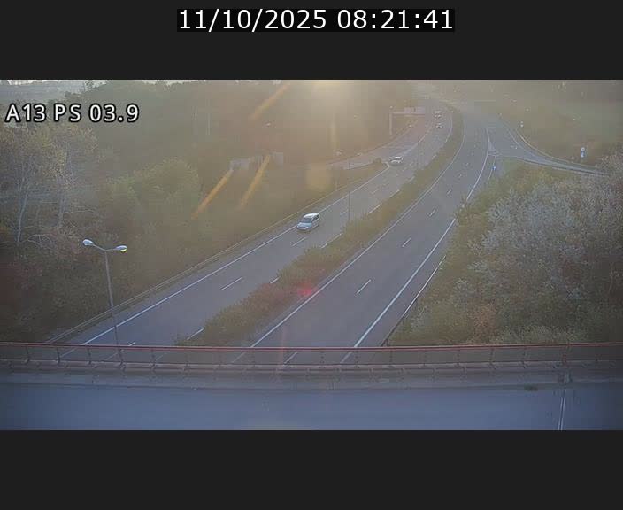 Traffic live webcam Luxembourg Differdange - A13 direction Esch-sur-Alzette - BK 3.9