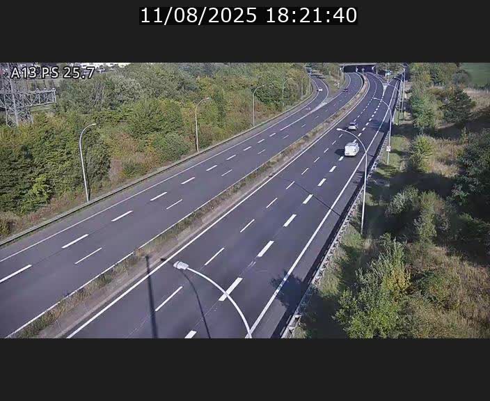 Traffic live webcam Luxembourg Frisange - A13 direction Allemagne - BK 26