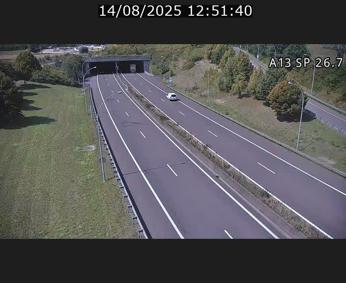 Traffic live webcam Luxembourg Frisange - A13 direction Luxembourg-ville - BK 26.7