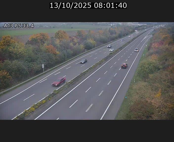 Webcam trafic sur A13 à hauteur de Mondorf-les-Bains en direction d'Altwies