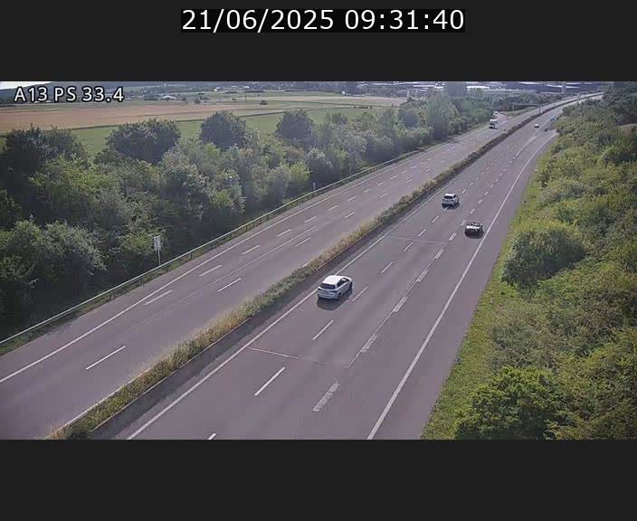 Webcam trafic sur A13 à hauteur de Mondorf-les-Bains en direction d'Altwies