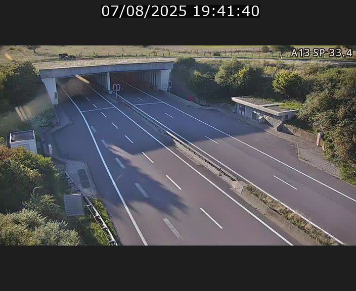 Webcam trafic sur A13 à hauteur d'Altwies en direction de Mondorf-les-bains et en provenance de l'Allemagne