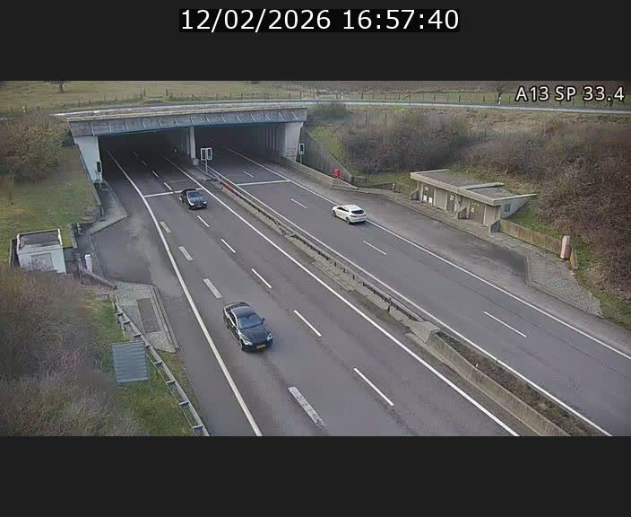 Webcam trafic sur A13 à hauteur d'Altwies en direction de Mondorf-les-bains et en provenance de l'Allemagne