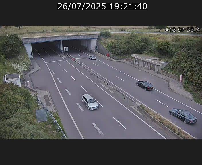 Webcam trafic sur A13 à hauteur d'Altwies en direction de Mondorf-les-bains et en provenance de l'Allemagne