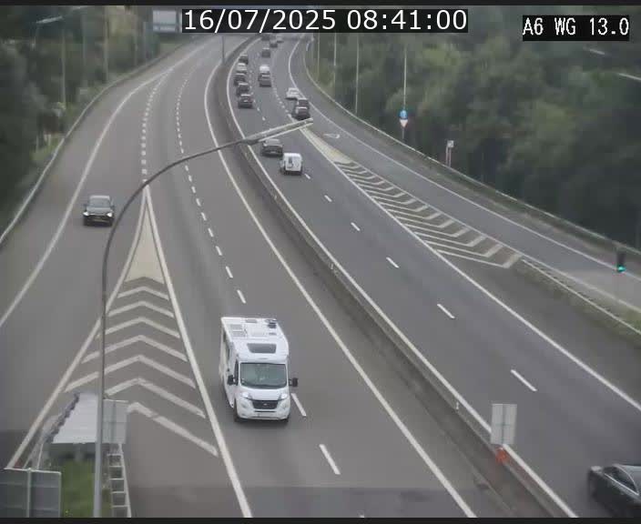 Traffic live webcam Luxembourg Mamer - A6 - BK 13 - direction Luxembourg/France/Allemagne