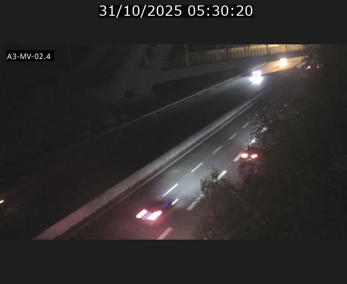 Webcam autoroute de la France (A3) au Luxembourg à Fentange, à proximité de la Croix de Gasperich. Vue orientée vers la Cloche d'Or