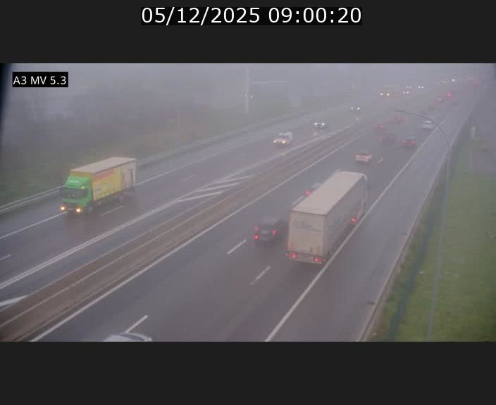 Webcam à l'Aire de Berchem au Luxembourg sur l'A3. Vue orientée vers la France