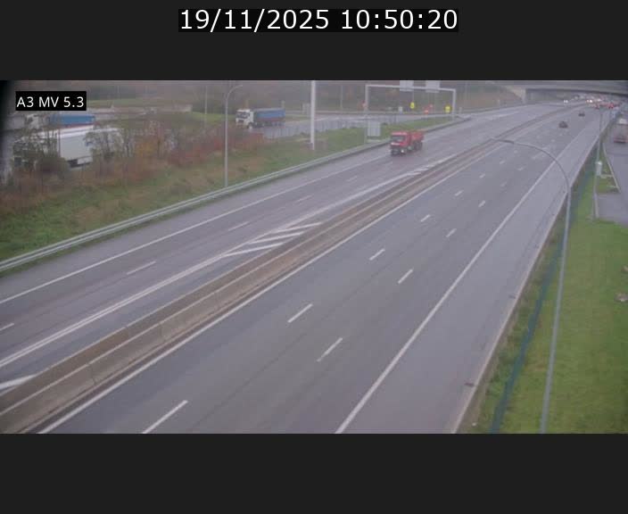 Webcam à l'Aire de Berchem au Luxembourg sur l'A3. Vue orientée vers la France