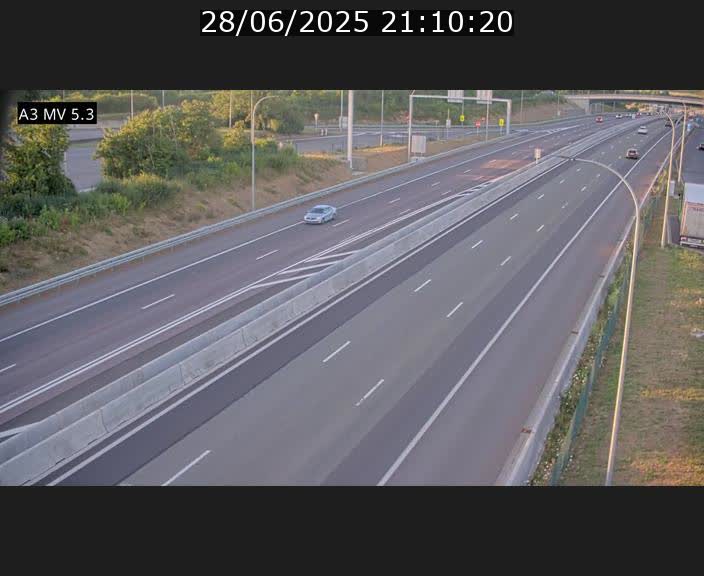 Webcam à l'Aire de Berchem au Luxembourg sur l'A3. Vue orientée vers la France