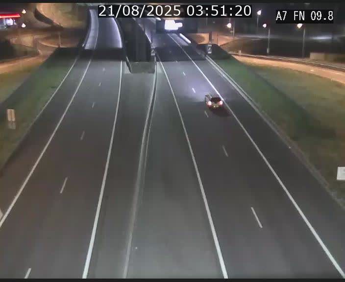 Caméra trafic Luxembourg - A7, Tunnel Gousselerbierg, sortie sud, direction rond-point Lorentzweiler (BK 9.9)