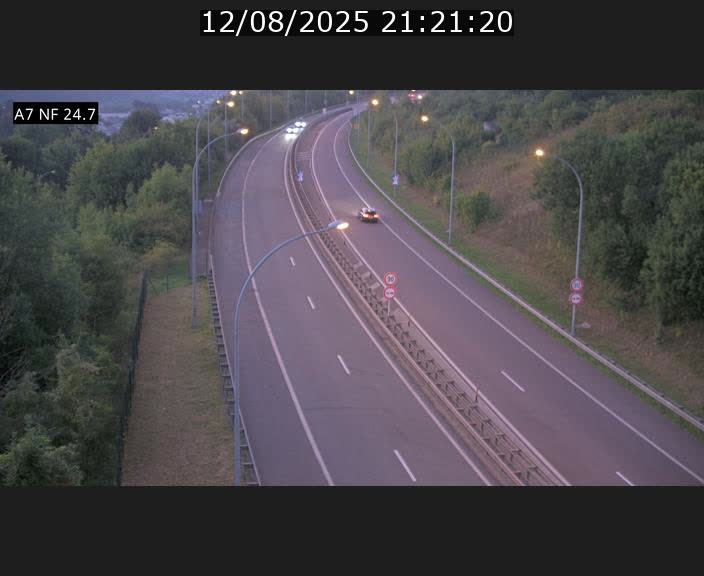 Caméra trafic Luxembourg - A7, Schieren direction Mersch